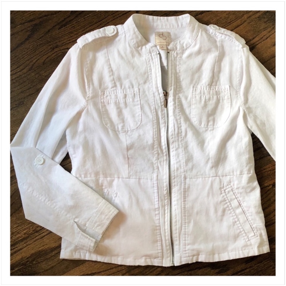 cb established 1962 linen blend jacket